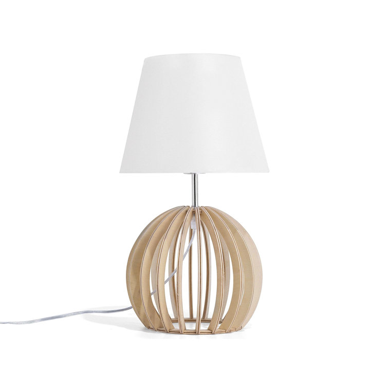 Norden Home White Wooden Table Lamp Wayfair.co.uk